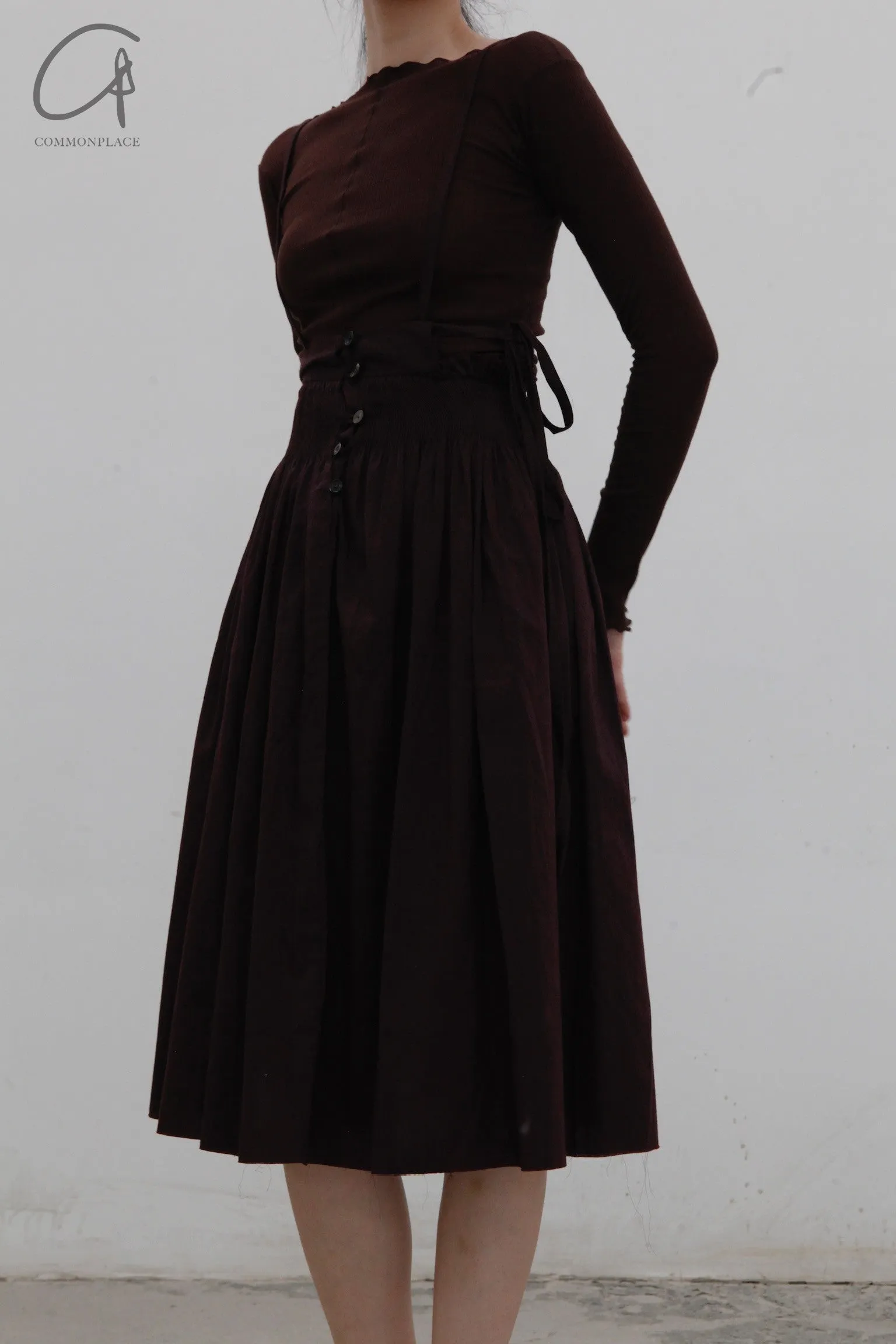 A Tentative Atelier A1920570 Hand-stitched garland culottes