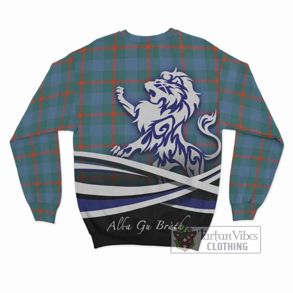 Agnew Ancient Tartan Sweatshirt with Alba Gu Brath Regal Lion Emblem