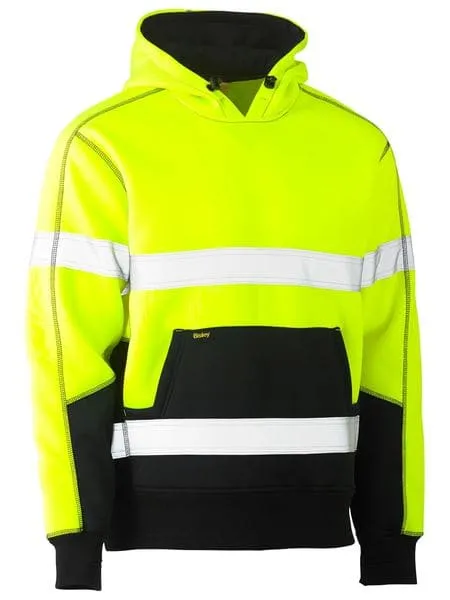 Bisley Taped Hi Vis Two Tone Fleece Pullover Hoodie (BK6619T)