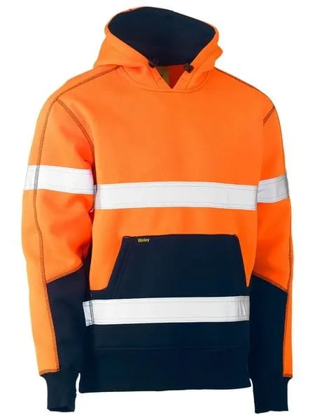 Bisley Taped Hi Vis Two Tone Fleece Pullover Hoodie (BK6619T)