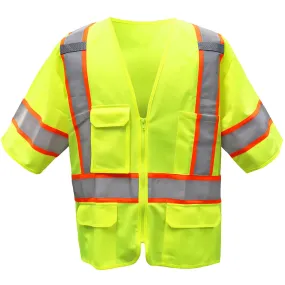 Boss 3PPN9300X ANSI Type R Class 3 Two-Tone Vest - Solid Polyester