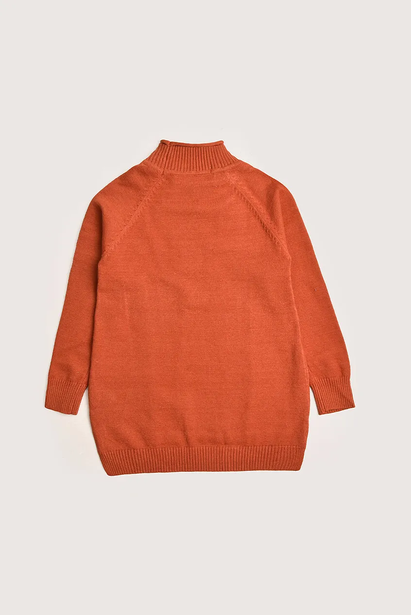 Brown Cable Knit Sweater