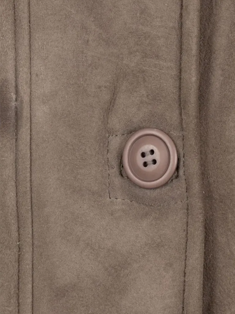 Brown Shearling Sheepskin Leather Jacket