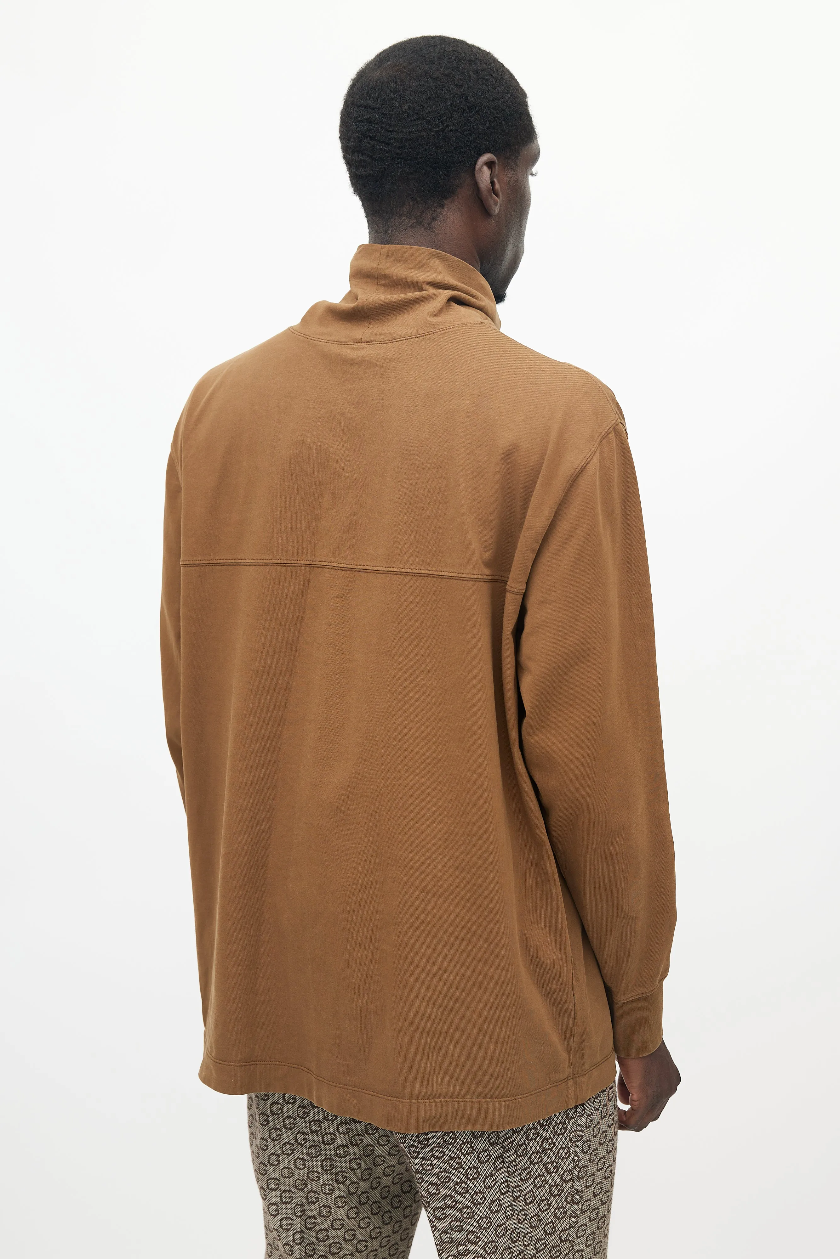 Brown Turtleneck Top
