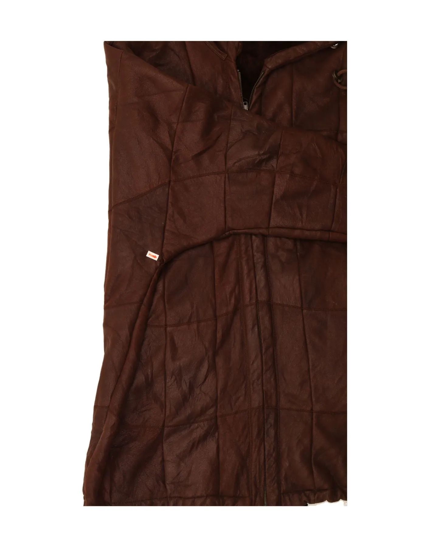 CHRIST Womens Oversized Shearling Jacket EU 38 Medium Brown Patchwork