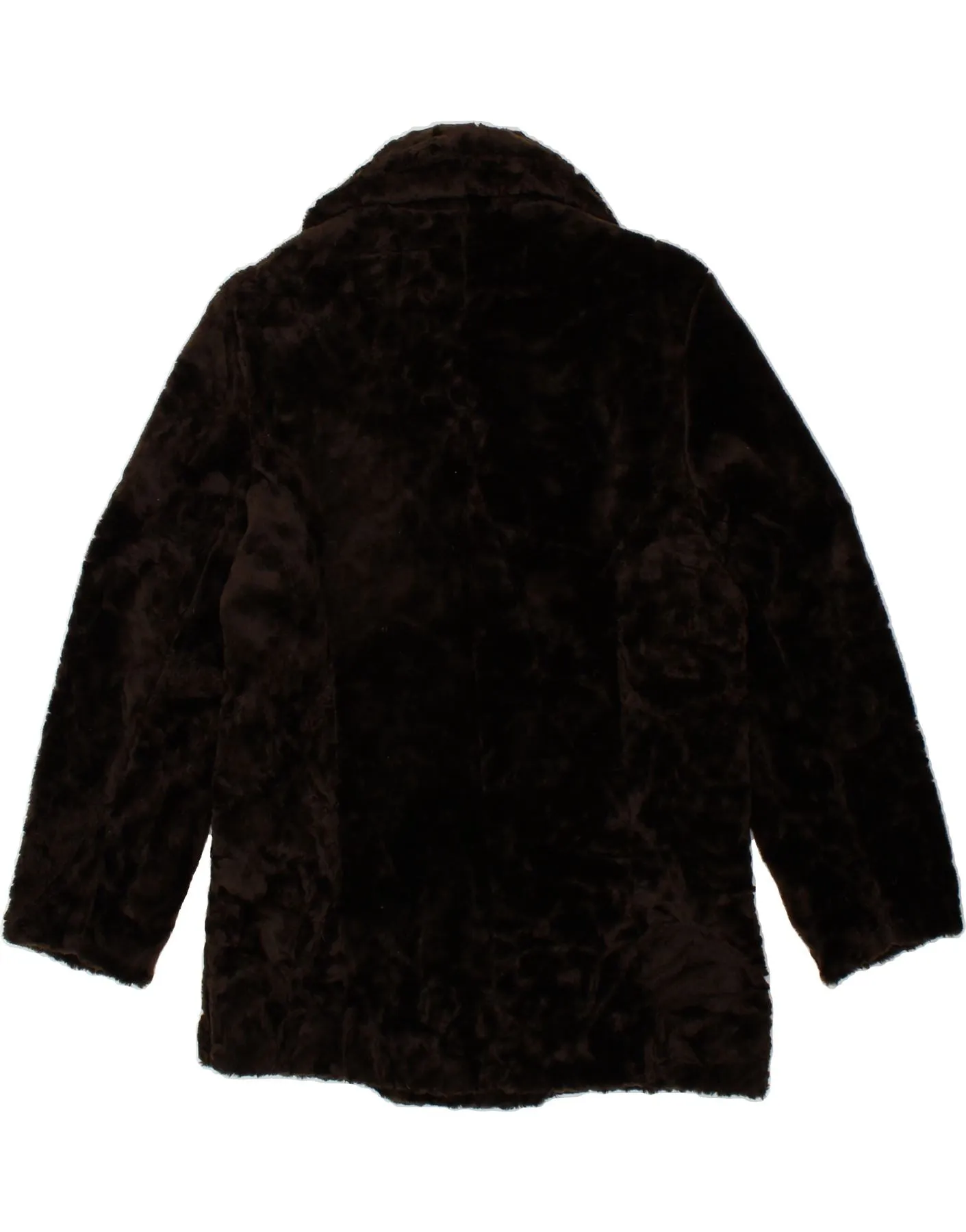CLOCK HOUSE Womens Faux Fur Jacket UK 14 Medium Brown Acrylic