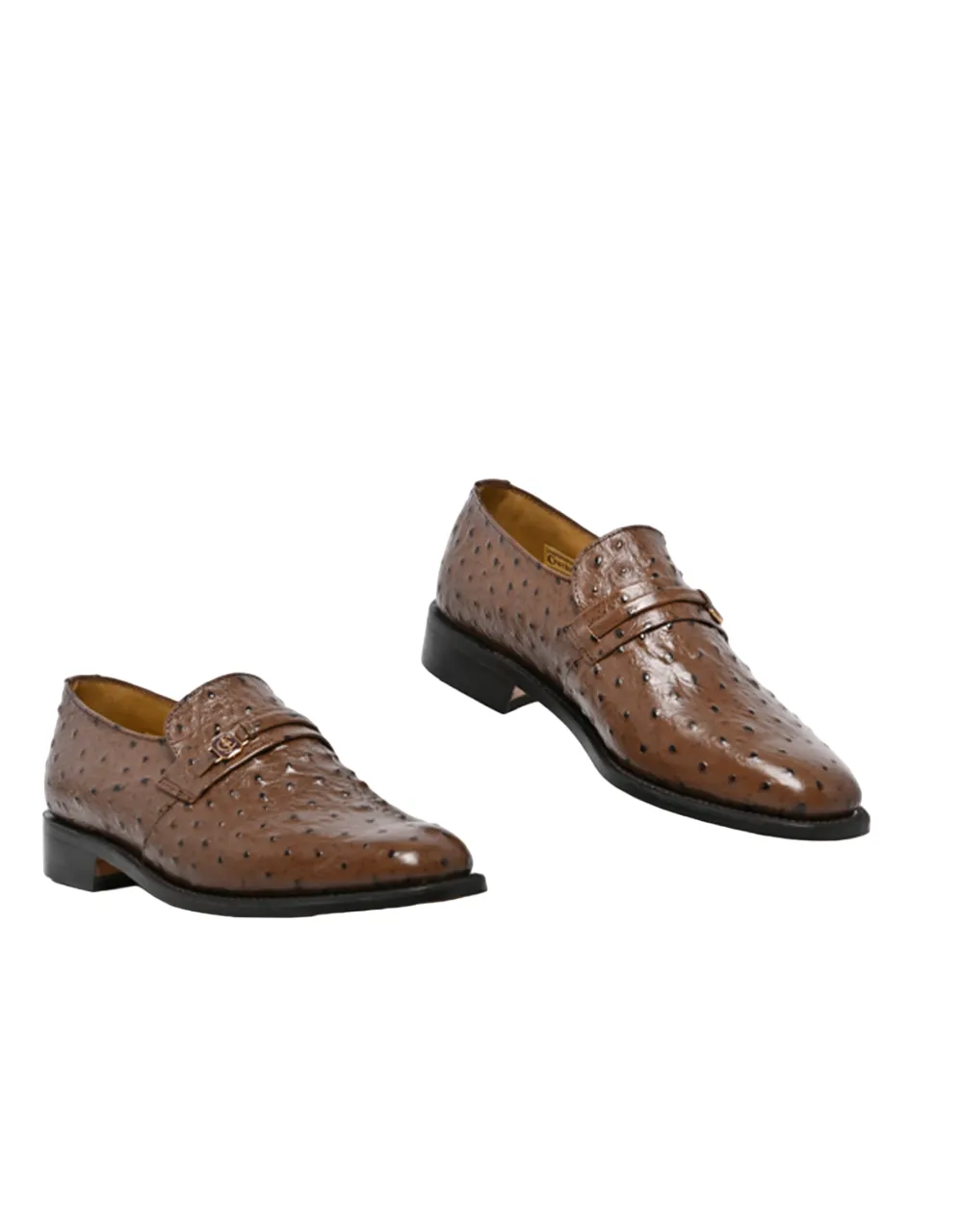 Crockett & Jones Leather Brown Ostrich Shoe