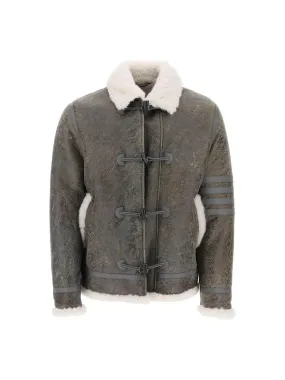 Cropped Shearling Montgomery Jacket