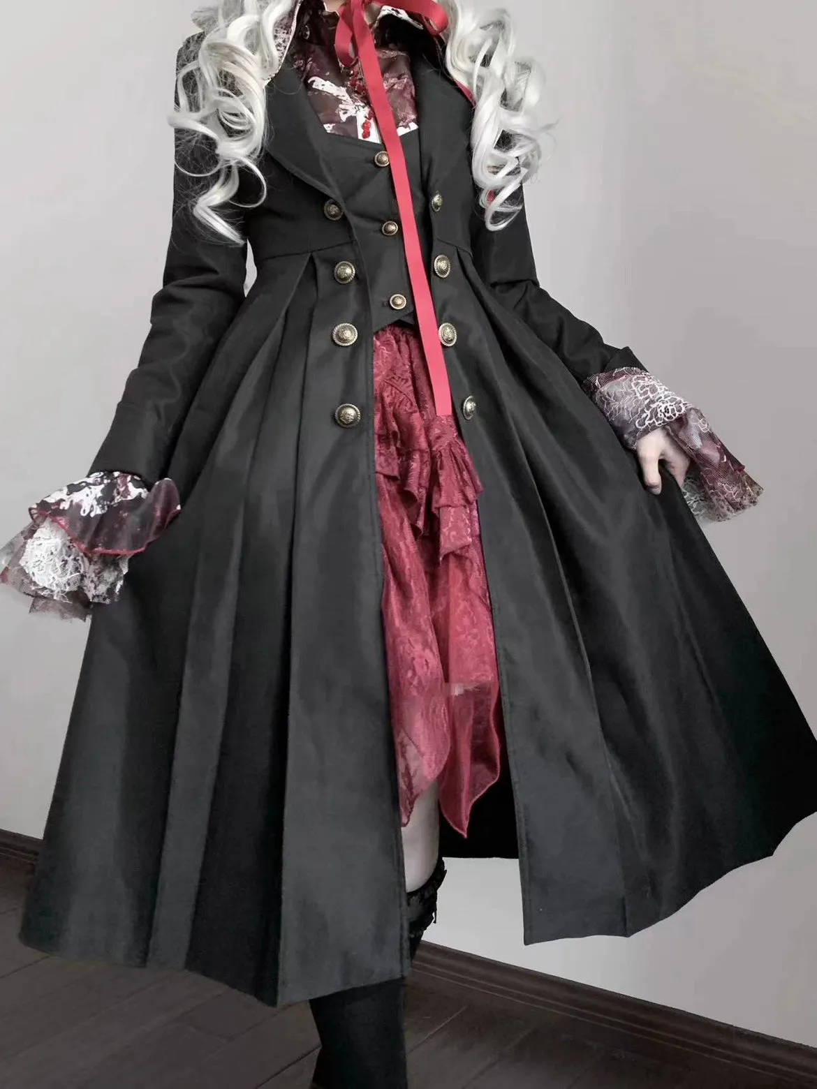 Gazing Galactic~Paranoia Punishment~Ouji Lolita Trench Coat Gothic Lolita Coat