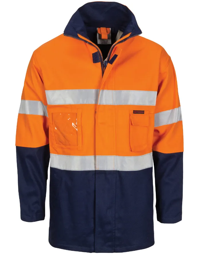 HiVis Cotton Drill "2 in 1" Jacket with Generic Reflective R/Tape