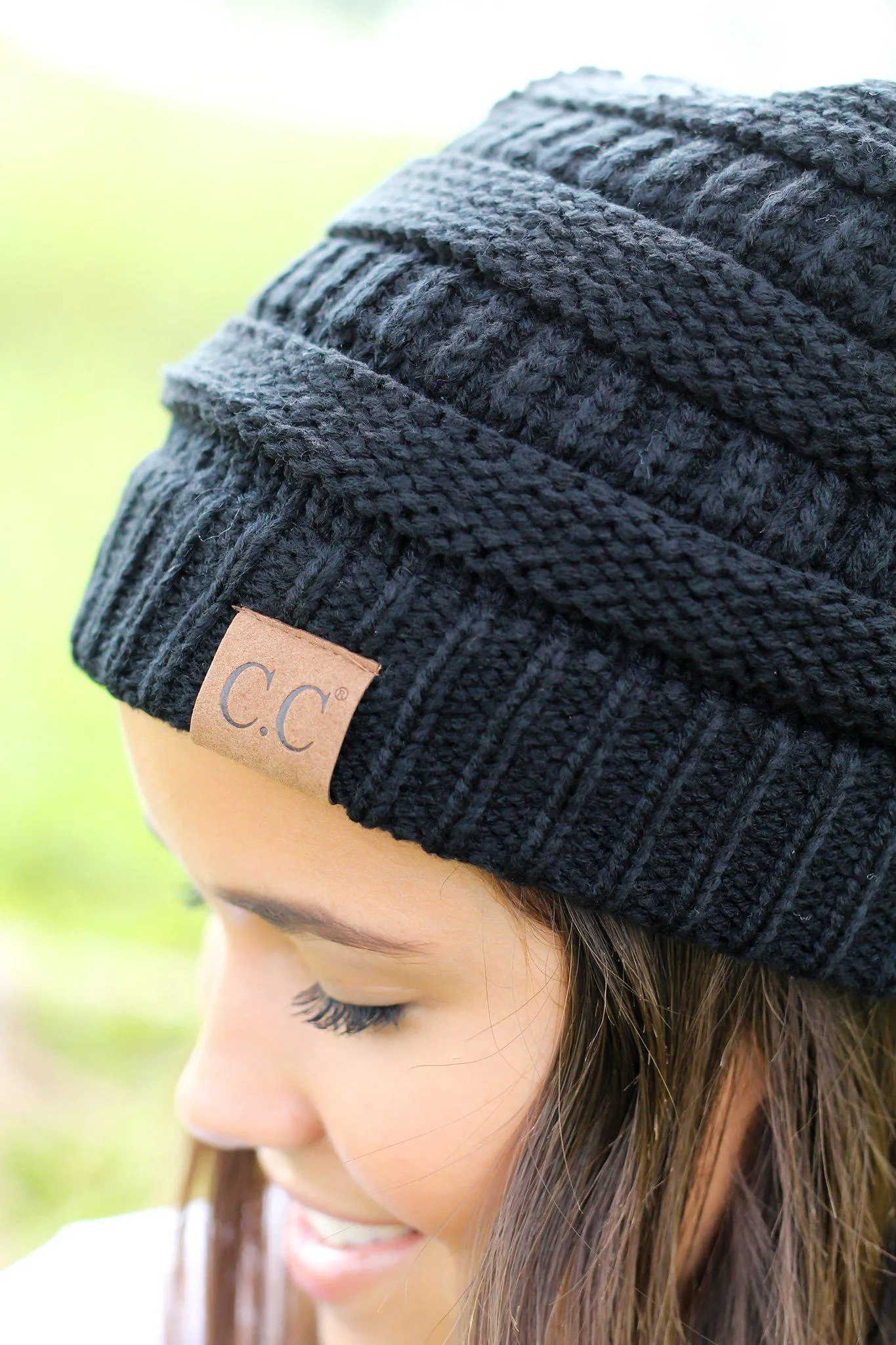 Knit Black Beanie