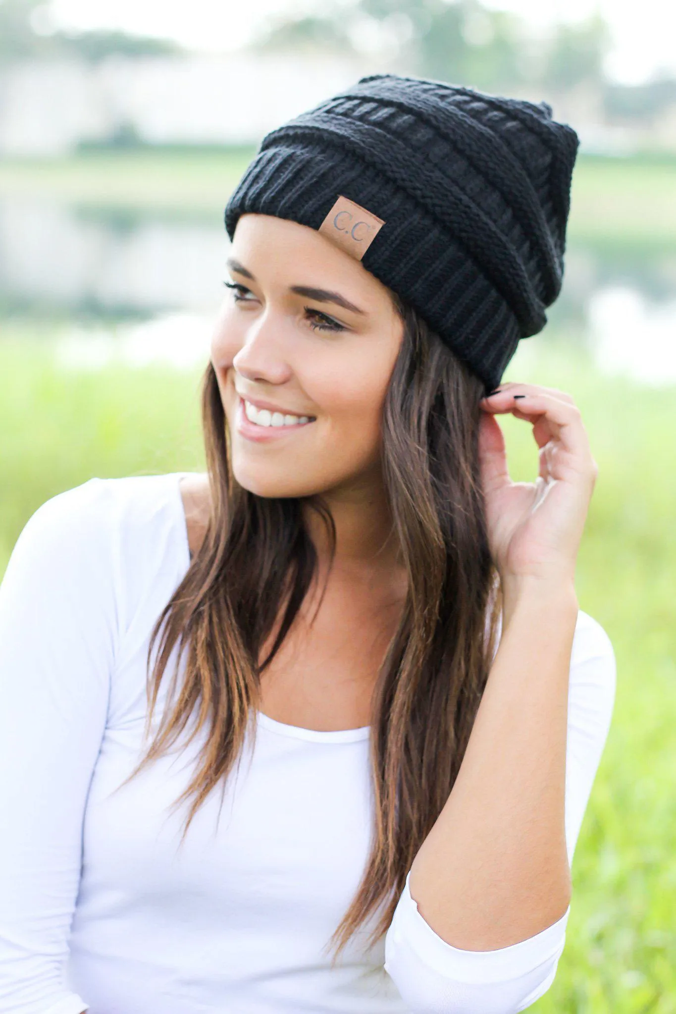 Knit Black Beanie