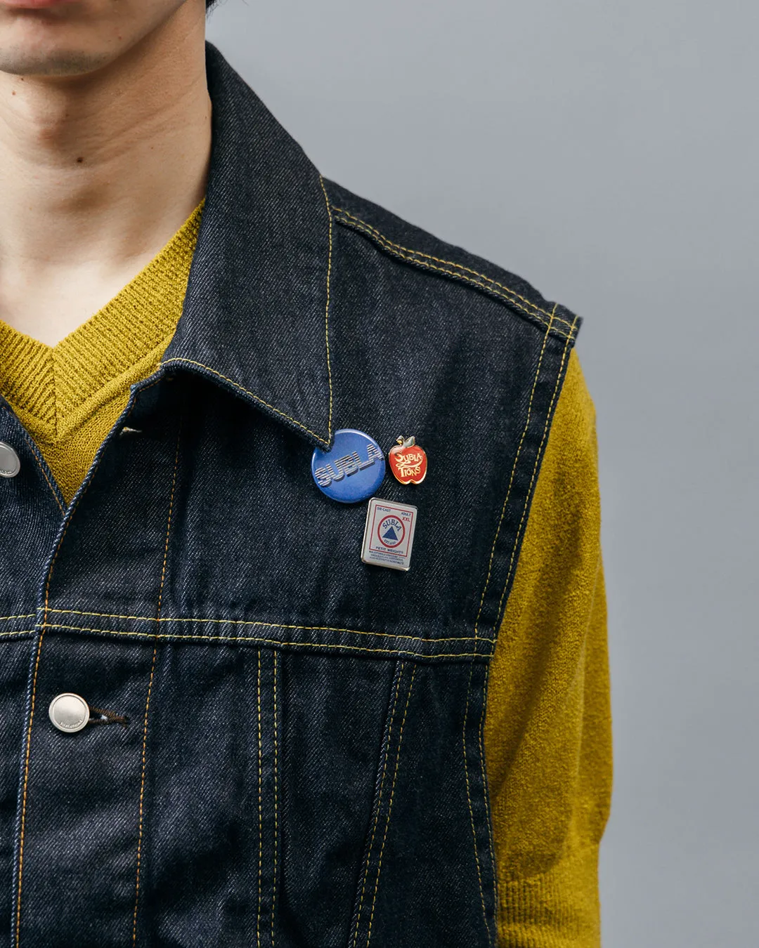 LOW SILHOUETTE DENIM VEST .09【DRY WASH】