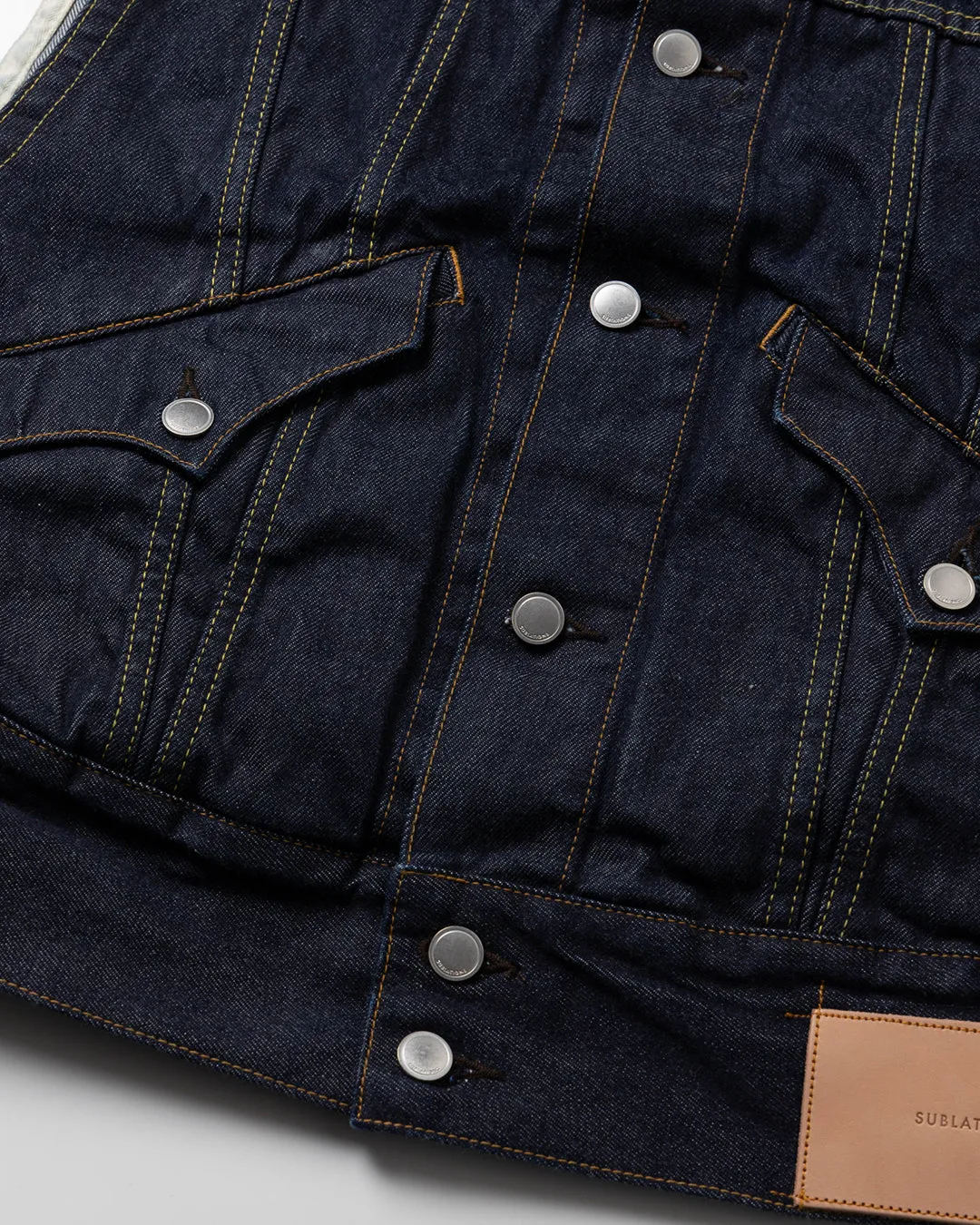 LOW SILHOUETTE DENIM VEST .09【DRY WASH】