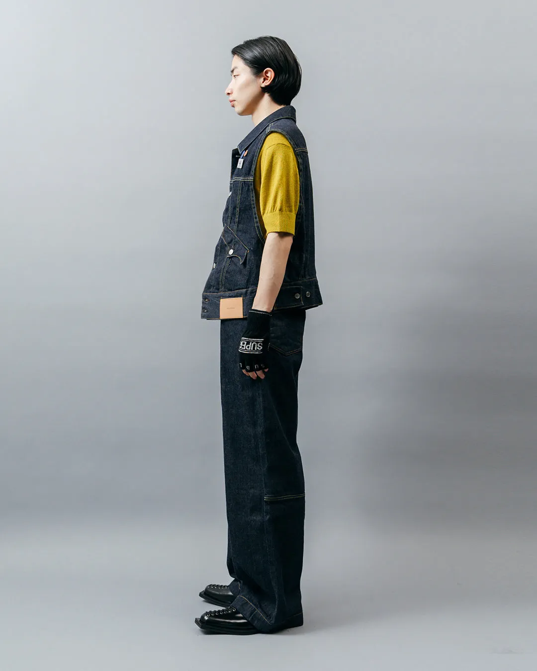 LOW SILHOUETTE DENIM VEST .09【DRY WASH】