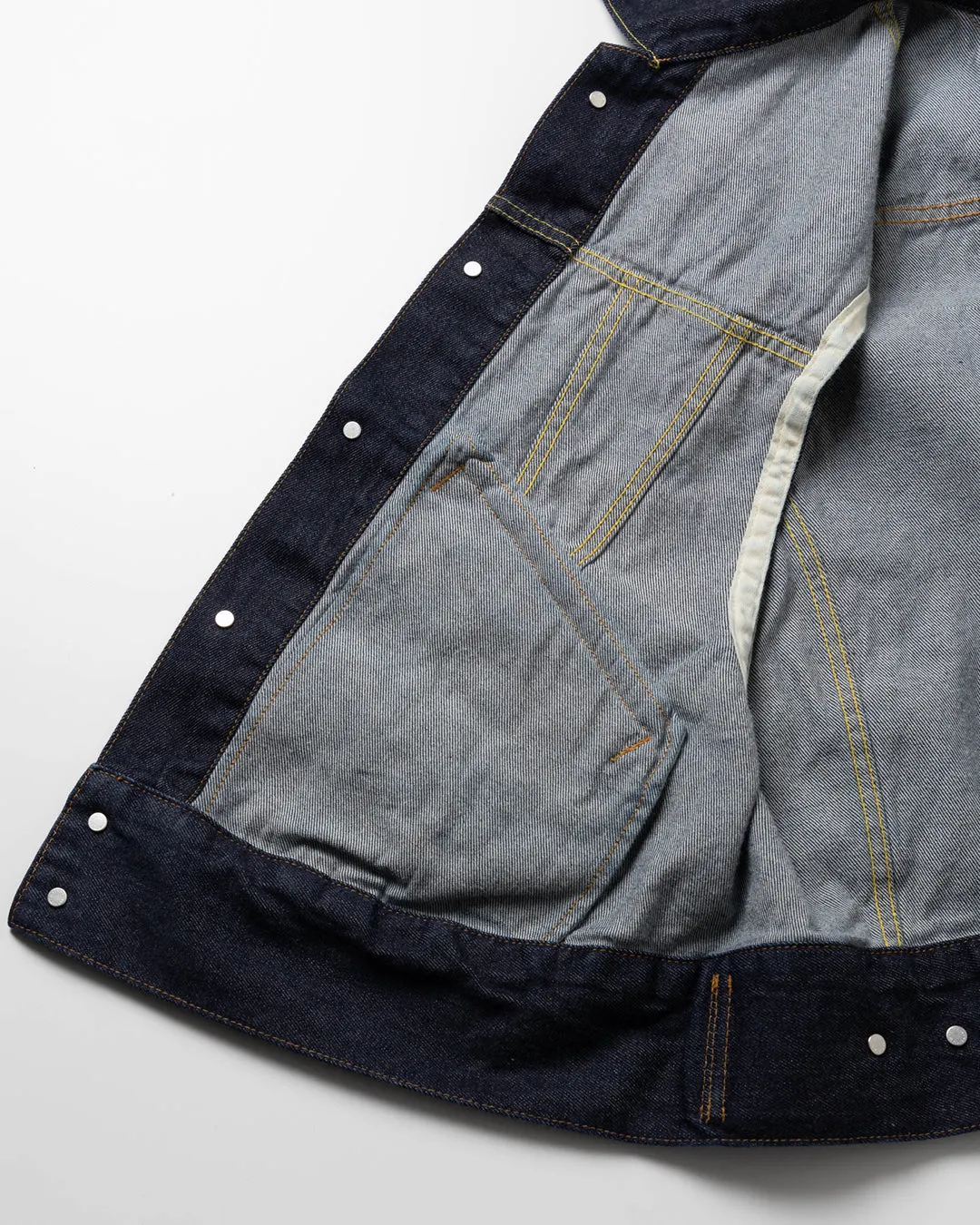 LOW SILHOUETTE DENIM VEST .09【DRY WASH】