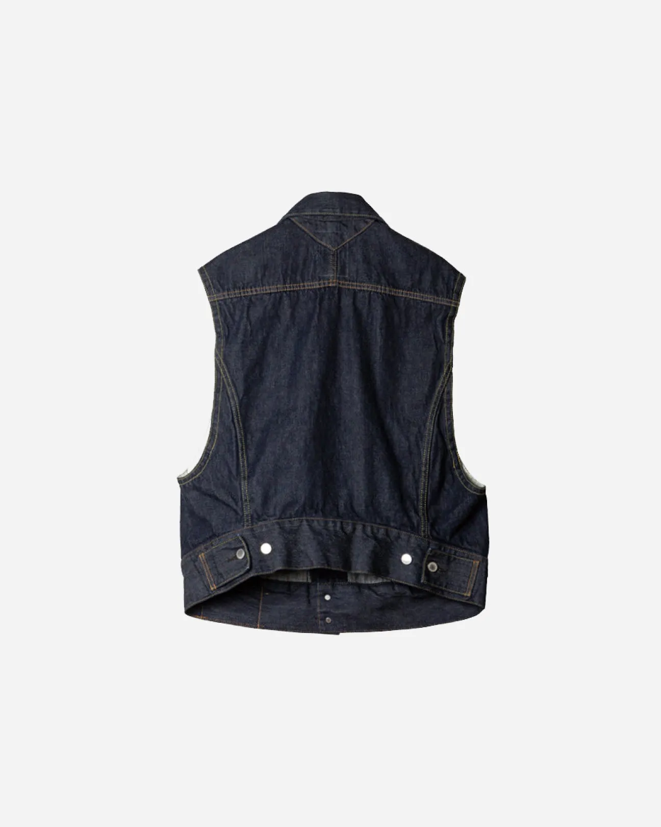 LOW SILHOUETTE DENIM VEST .09【DRY WASH】