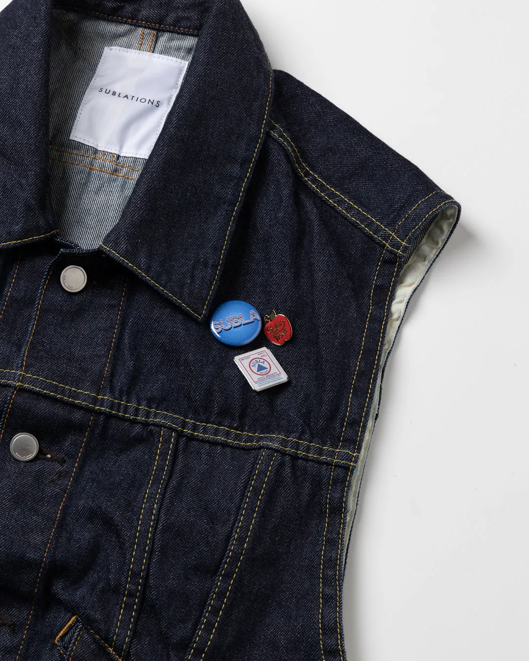 LOW SILHOUETTE DENIM VEST .09【DRY WASH】