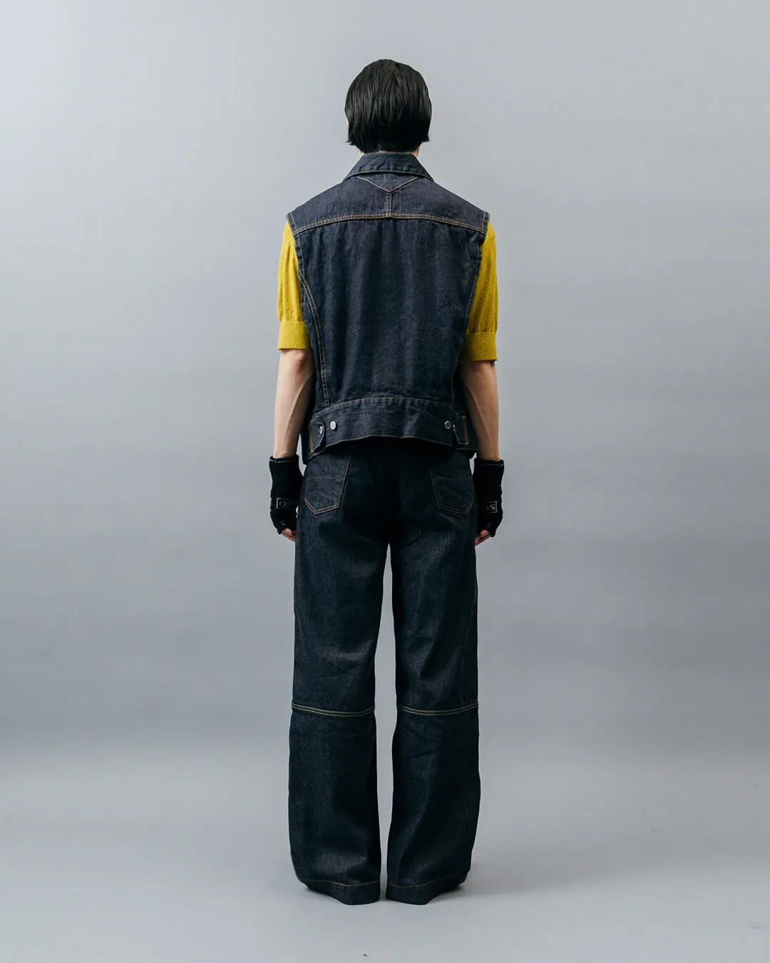LOW SILHOUETTE DENIM VEST .09【DRY WASH】