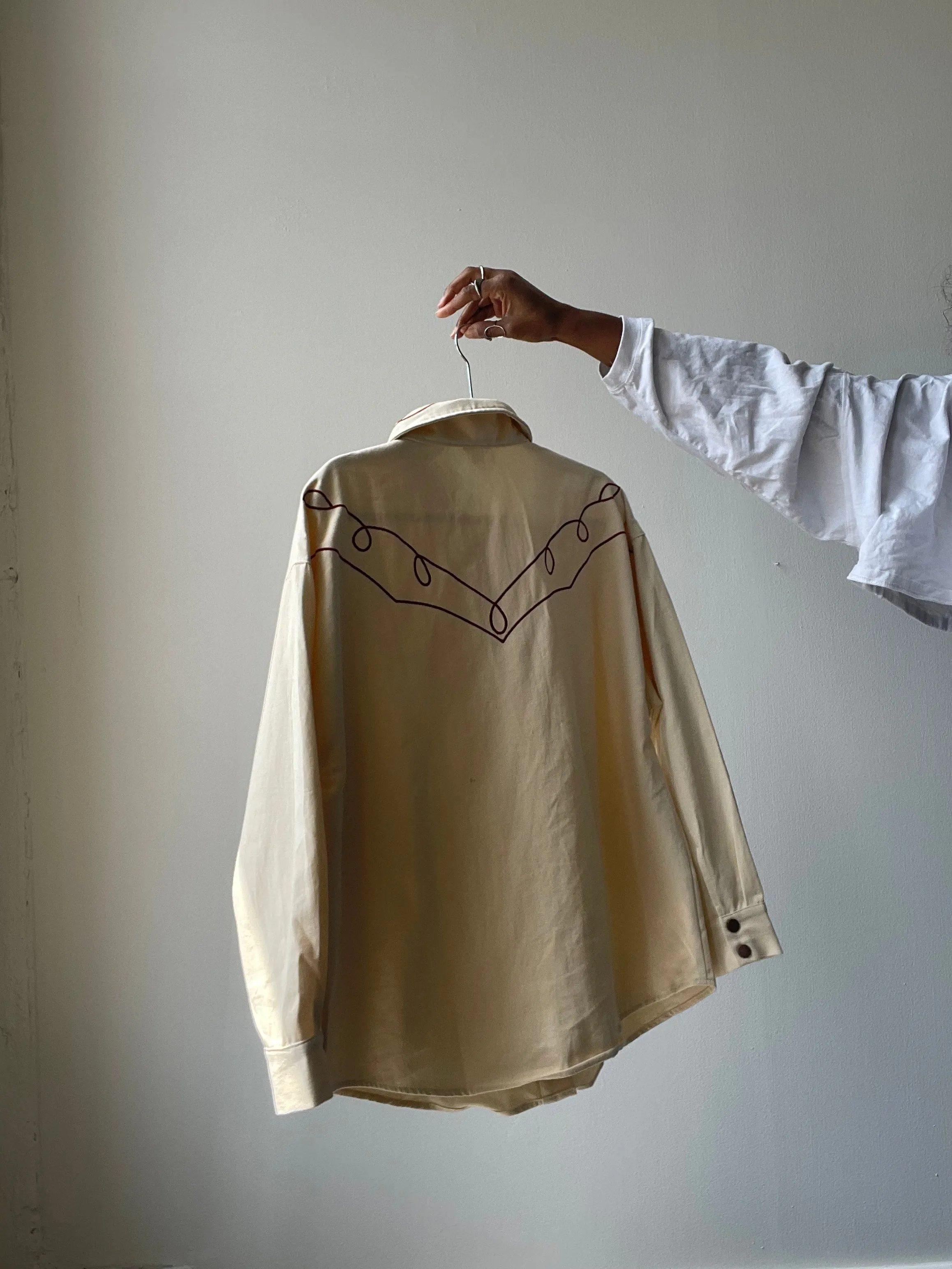 Melissa Cotton Snap Button Down Western Shacket