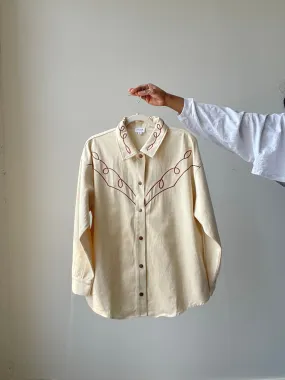 Melissa Cotton Snap Button Down Western Shacket