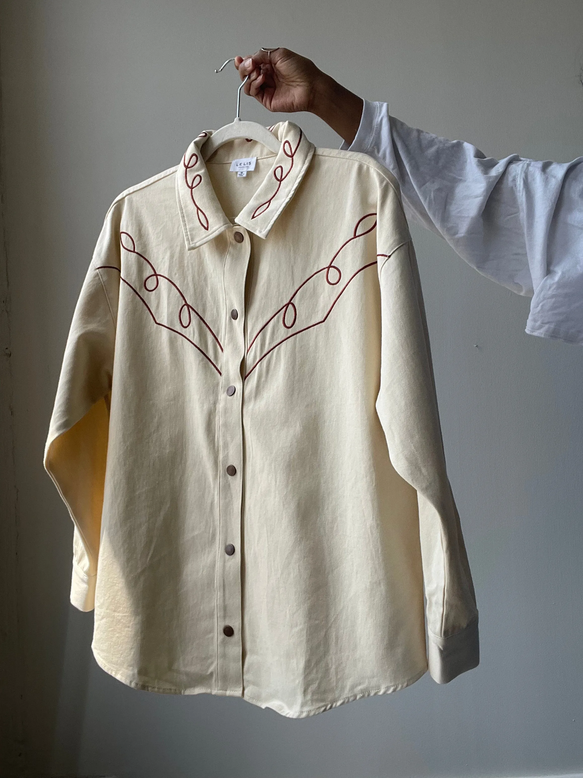 Melissa Cotton Snap Button Down Western Shacket