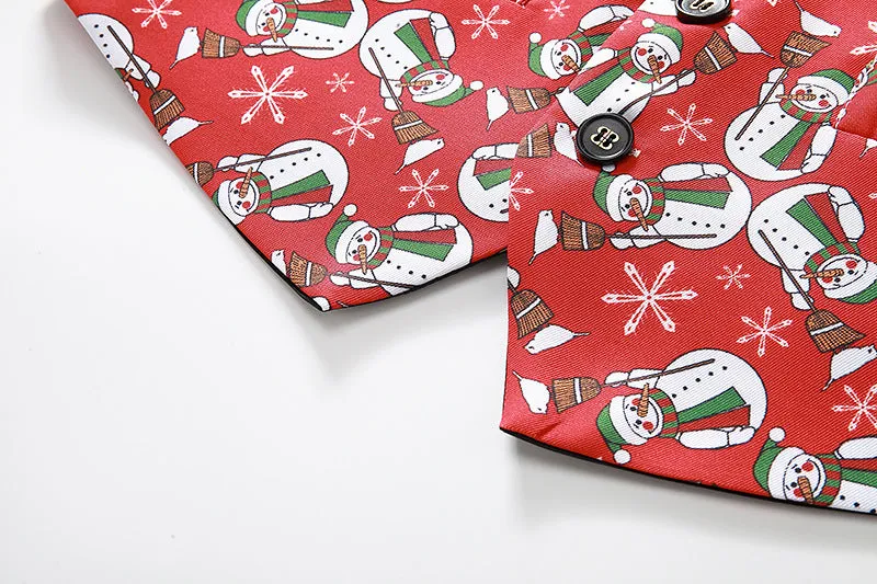 Men's Christmas 3D Santa Printed Vest Waistcoat