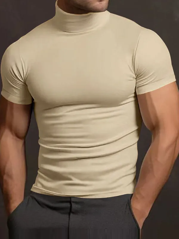 Men's Turtleneck Short Sleeve Tee