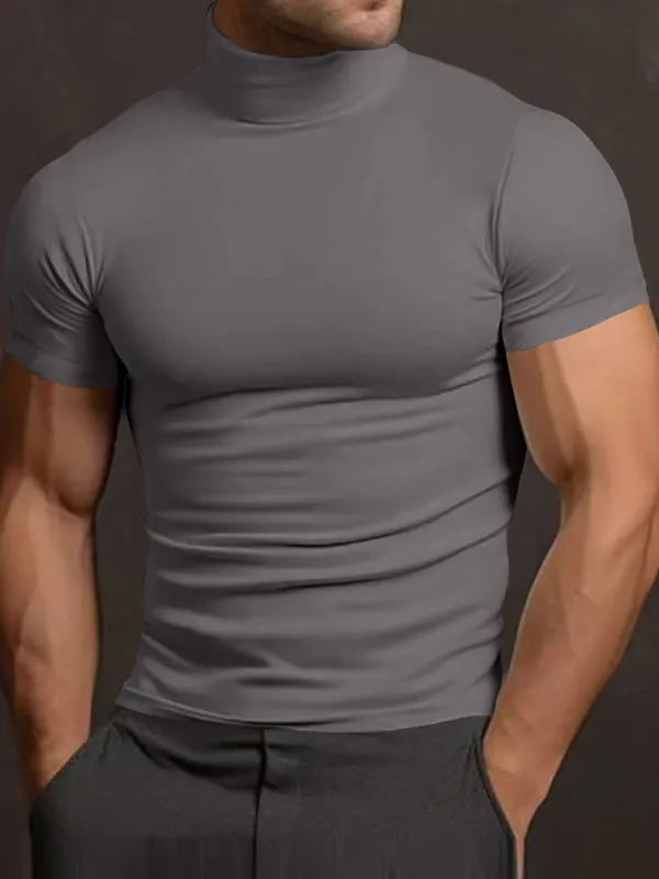 Men's Turtleneck Short Sleeve Tee