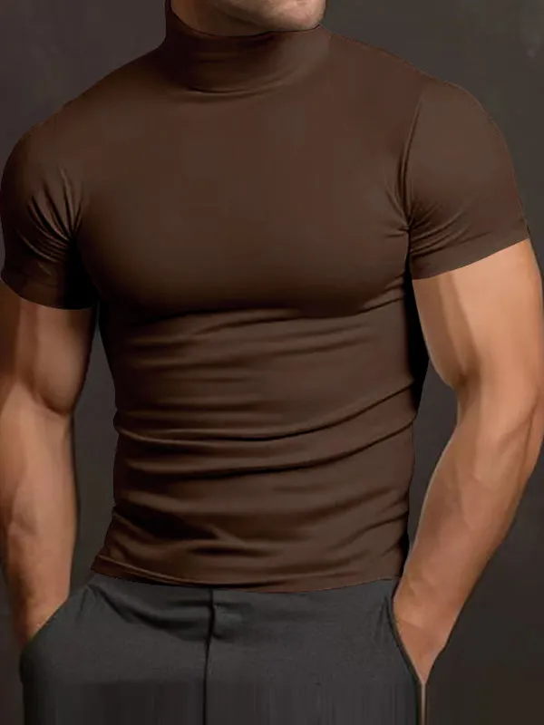 Men's Turtleneck Short Sleeve Tee