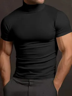 Men's Turtleneck Short Sleeve Tee