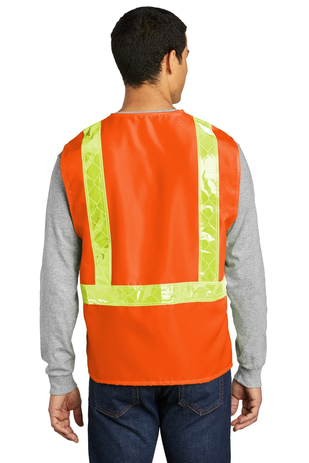 Port Authority Enhanced Visibility Branded Vests, Safety Orange/ Reflective
