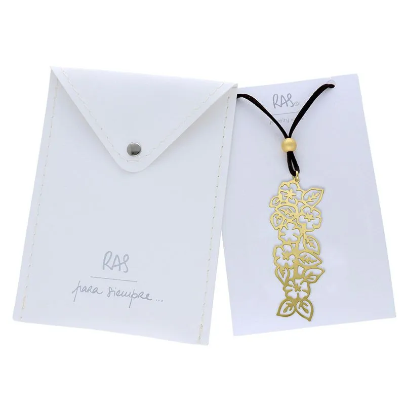 RAS Niagara Gold Long Pendant Necklace
