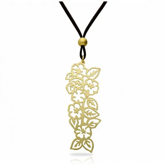 RAS Niagara Gold Long Pendant Necklace