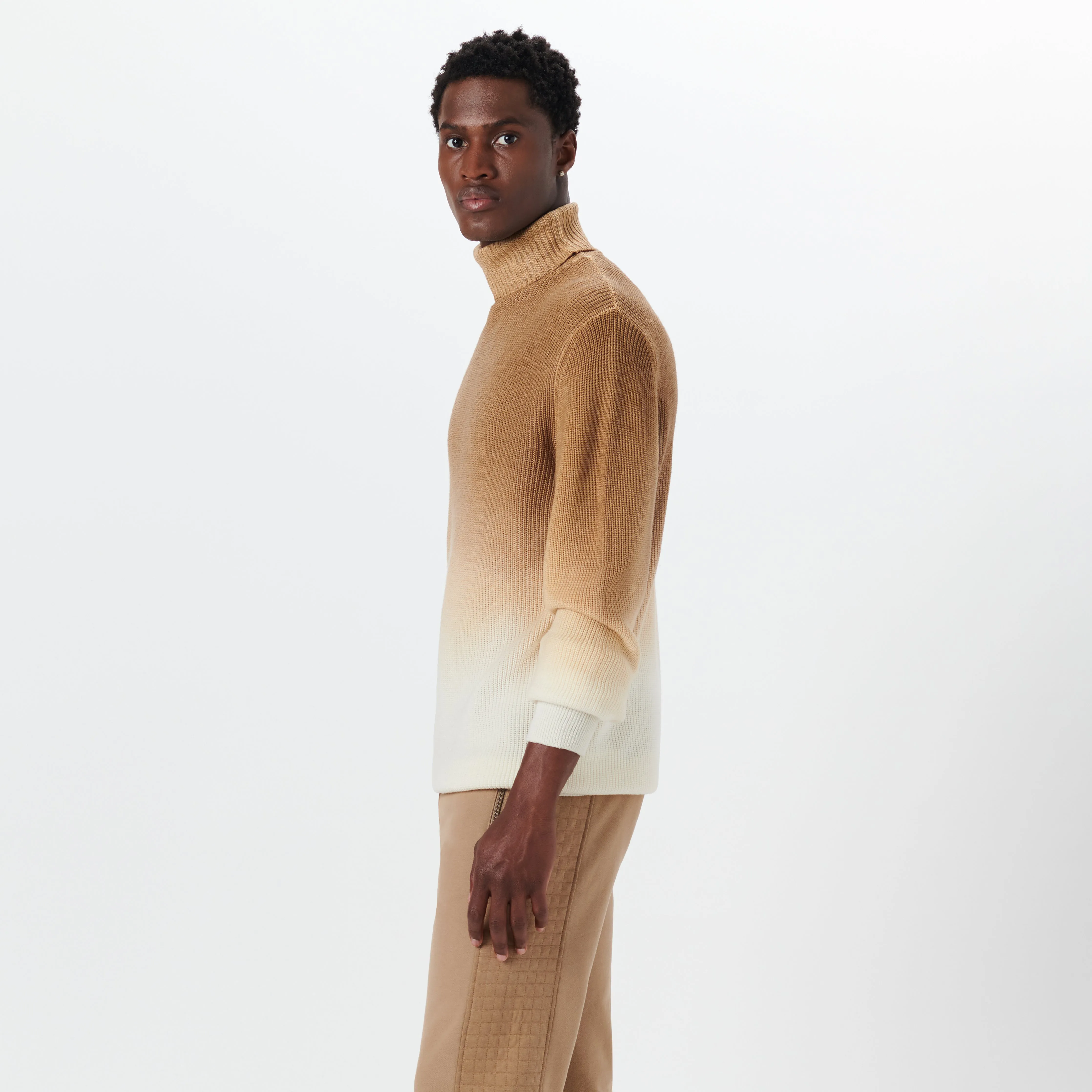 Turtle Neck Dip Dyed Ombre Sweater