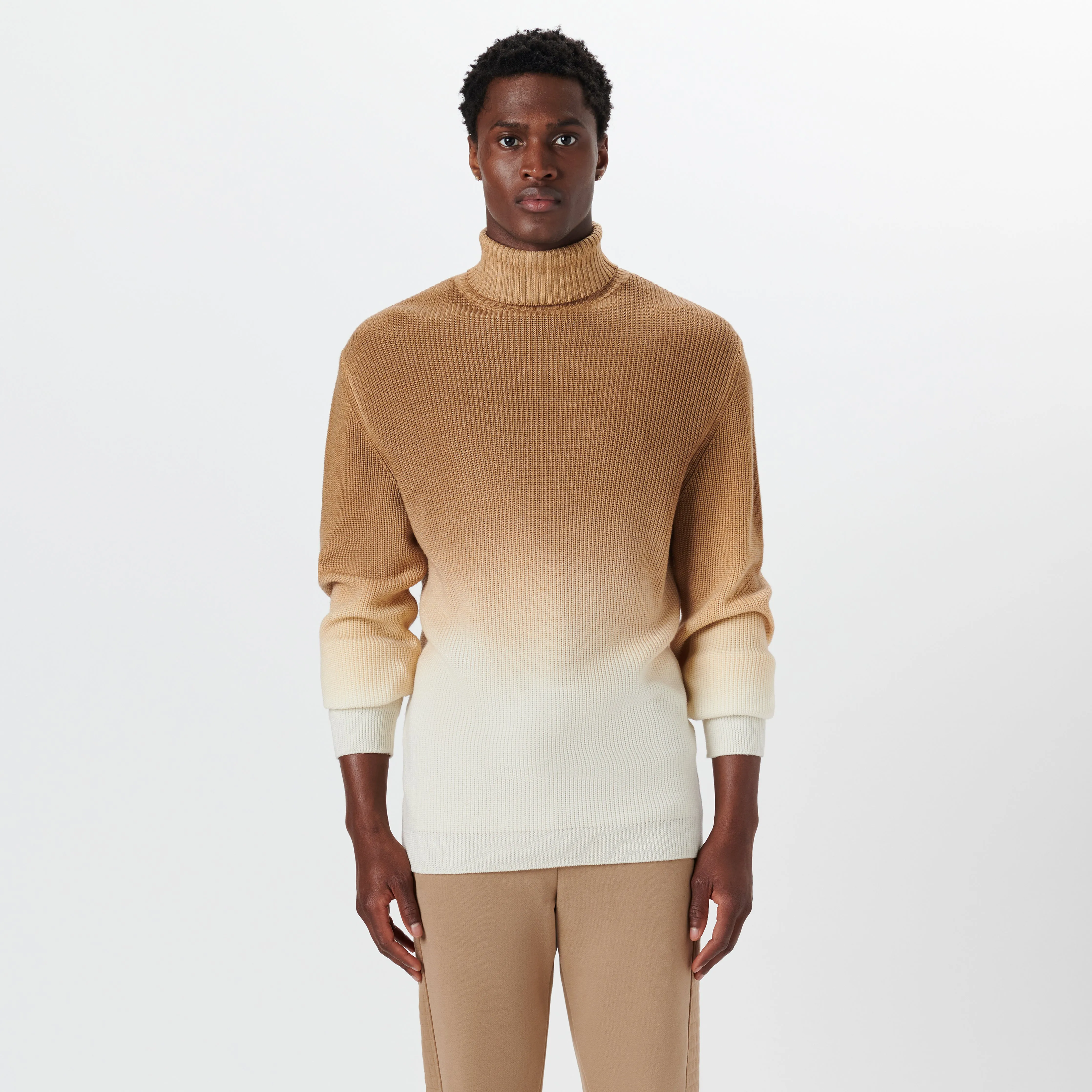 Turtle Neck Dip Dyed Ombre Sweater