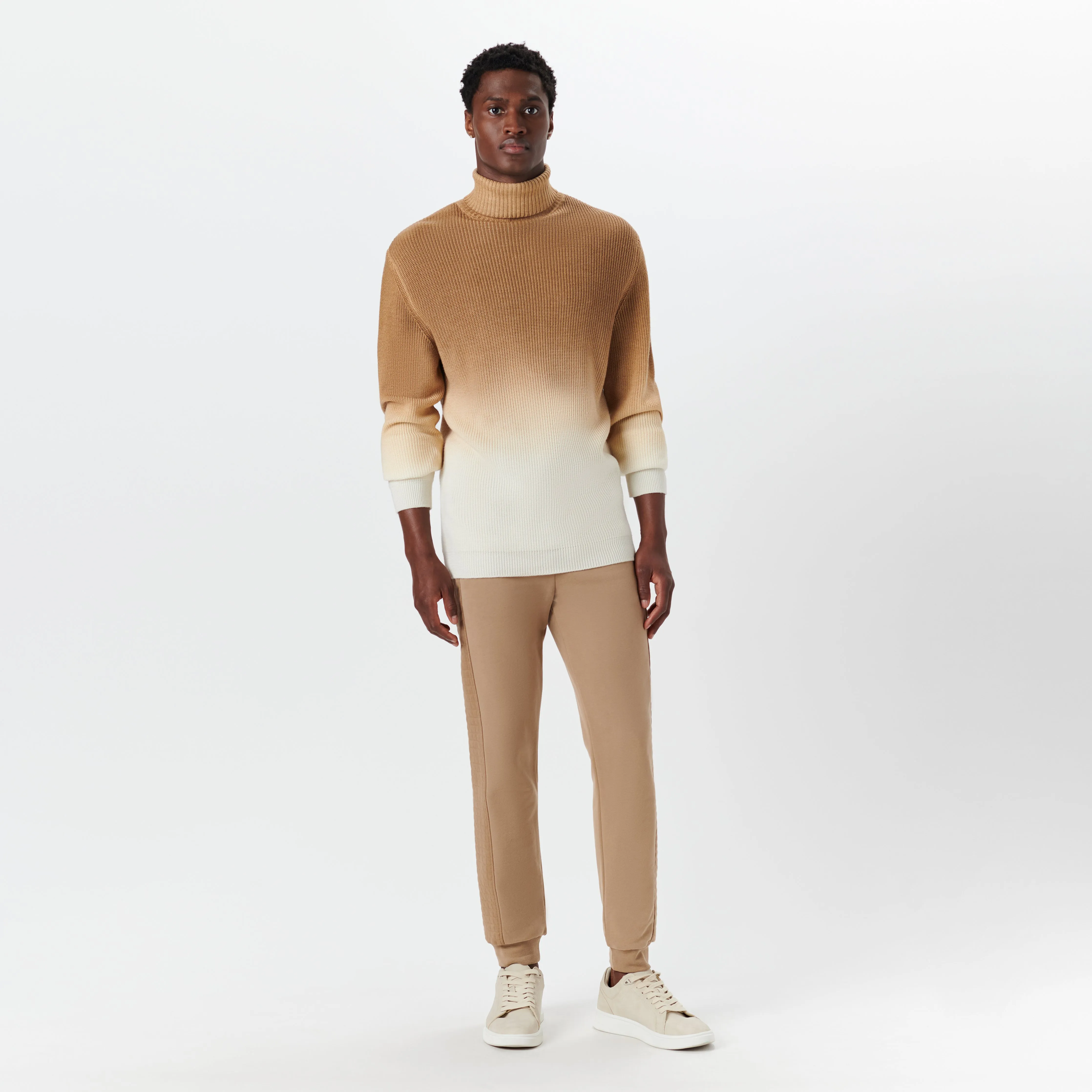 Turtle Neck Dip Dyed Ombre Sweater