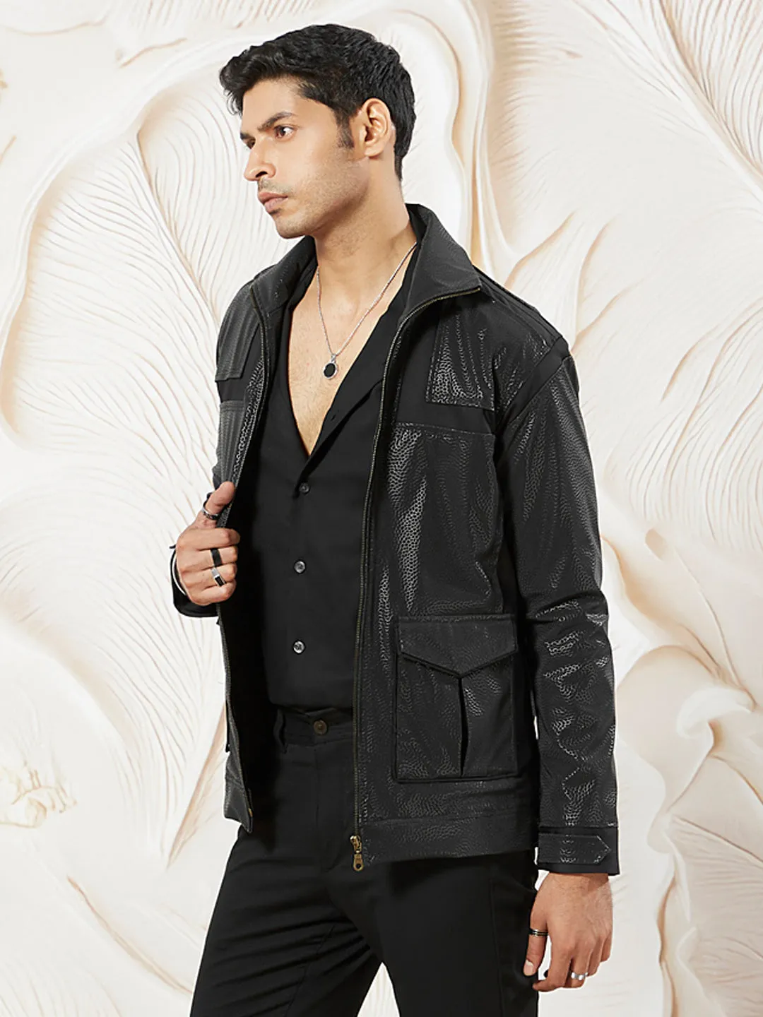 VASTRAMAY Men's Black - Jacket