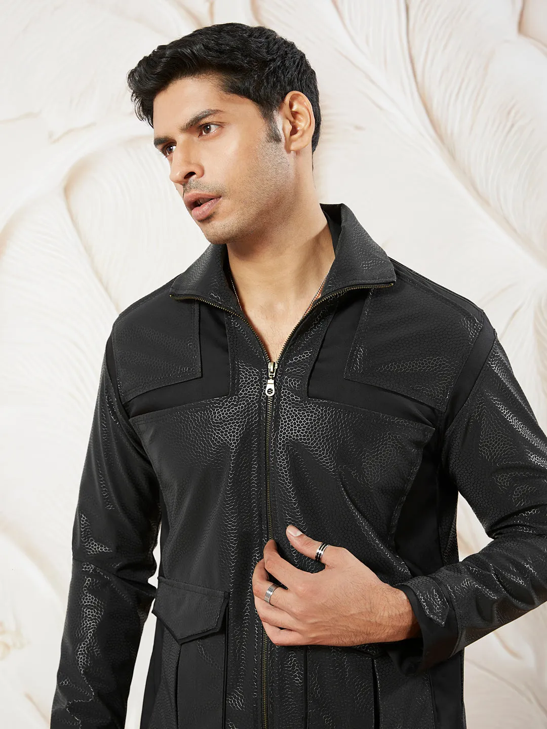 VASTRAMAY Men's Black - Jacket