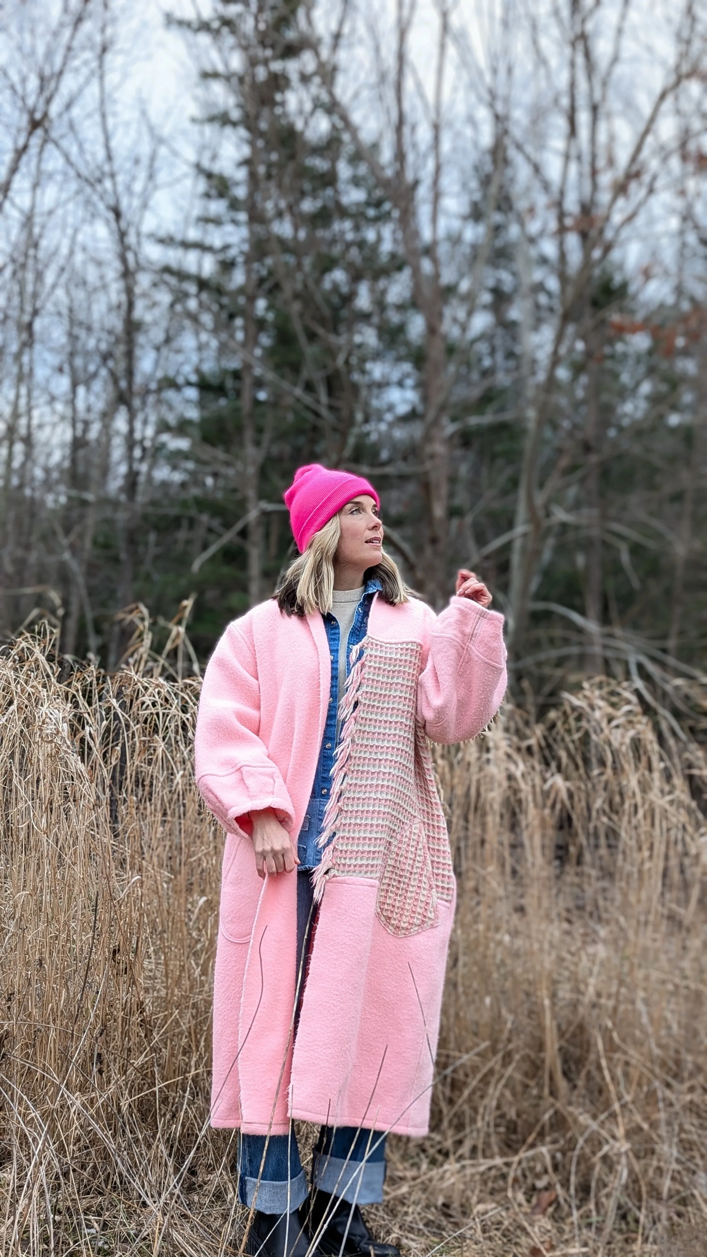 Vivianne Jacket with Upcycled Vintage Wool Size XL/2X #VIVW37