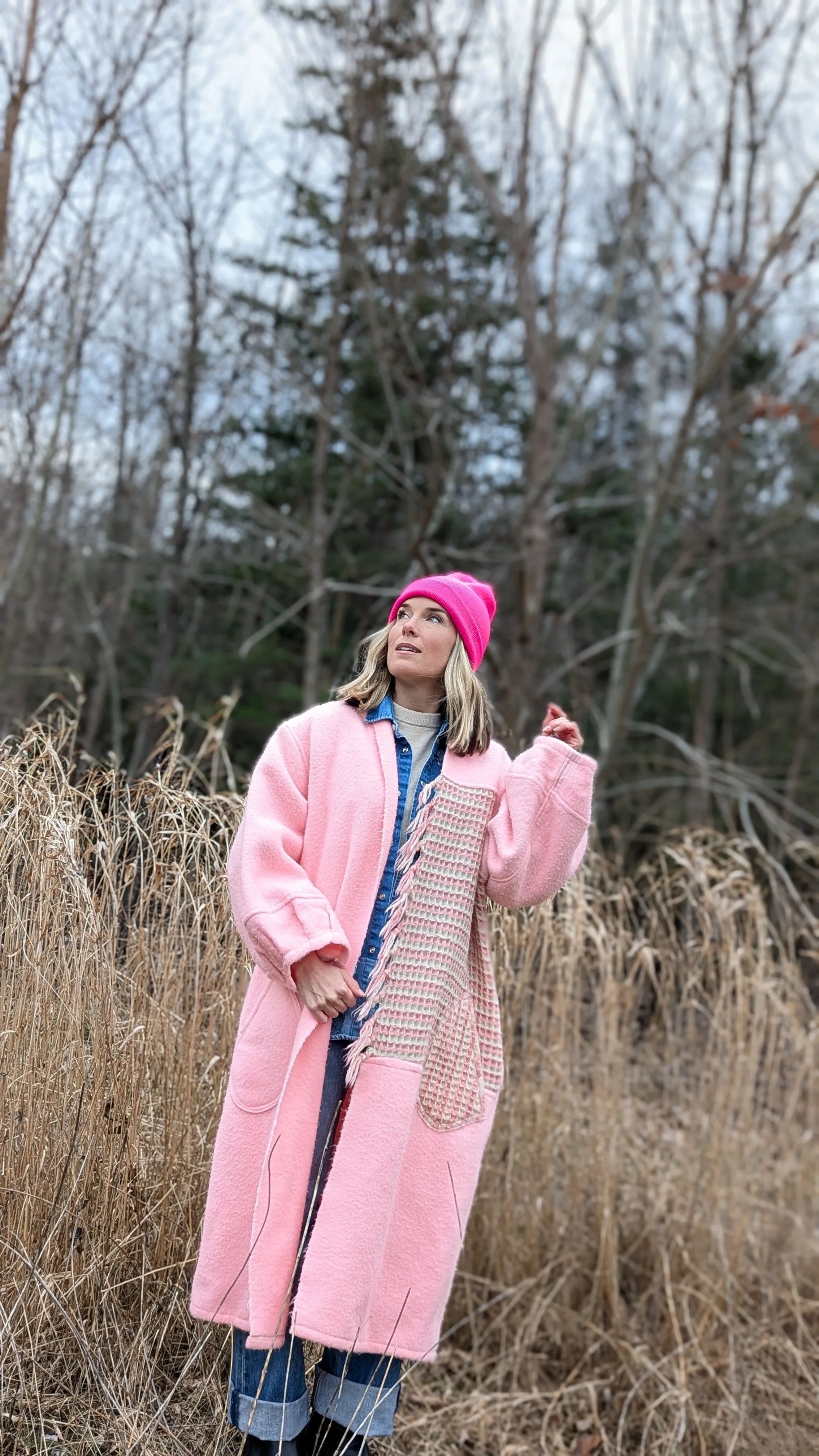 Vivianne Jacket with Upcycled Vintage Wool Size XL/2X #VIVW37