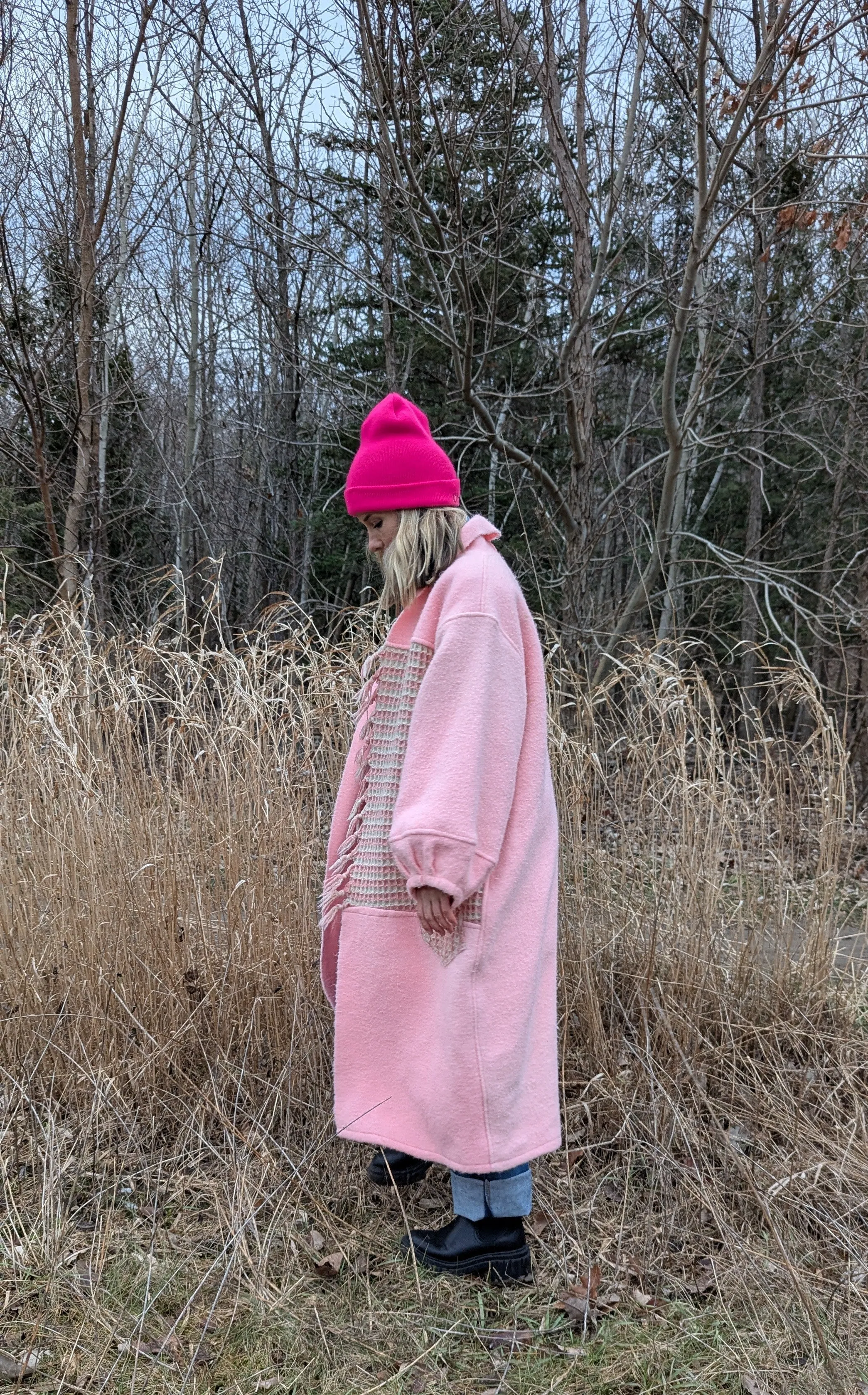 Vivianne Jacket with Upcycled Vintage Wool Size XL/2X #VIVW37