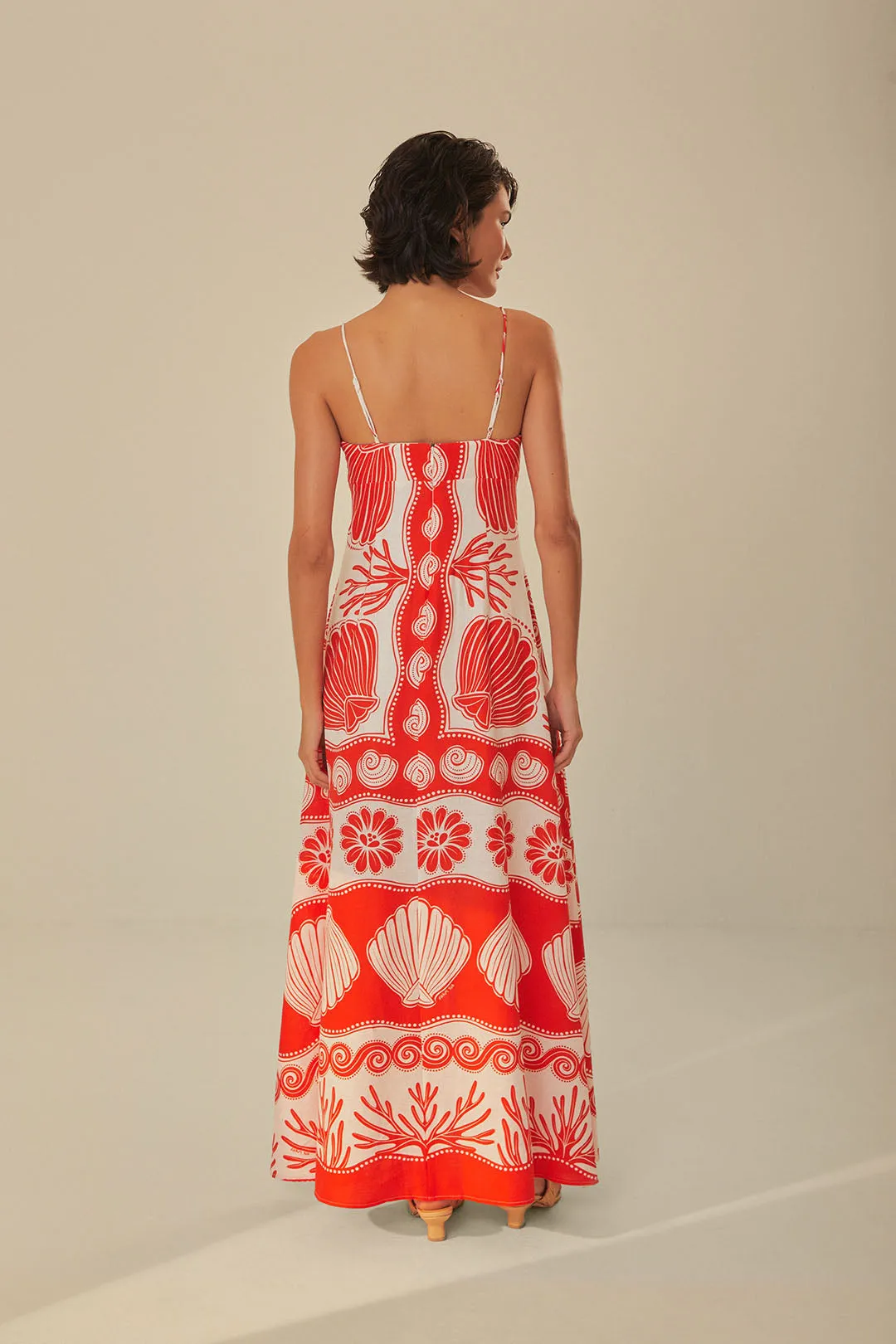 White Ainika Shell LENZING™ ECOVERO™ Euroflax™ Maxi Dress